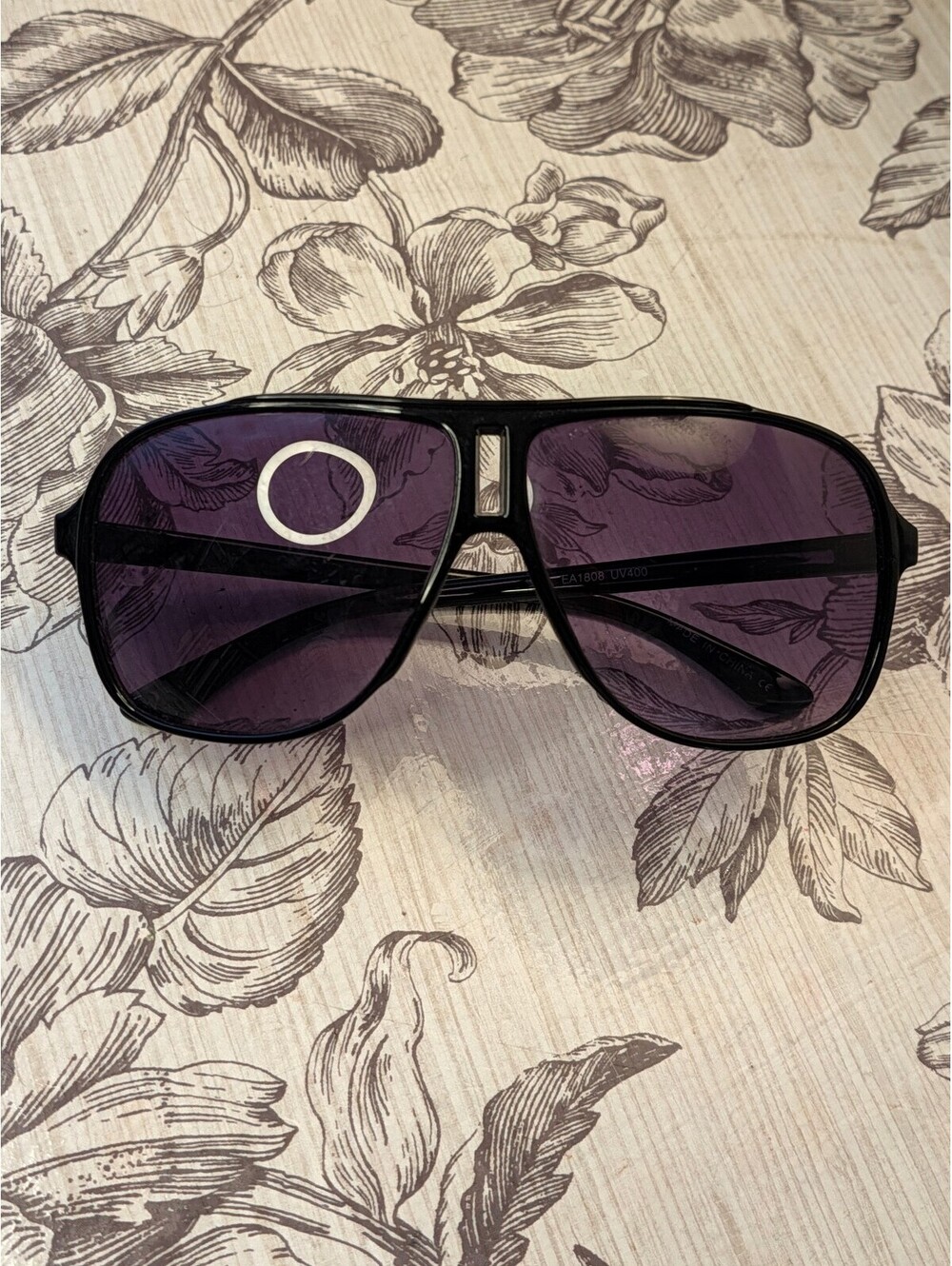 Oakley Black Aviator Sunglasses with Purple Lenses